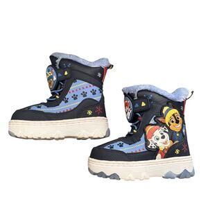Paw Patrol Shoes Boys Size 8 Winter Boots Chase Marshall Snow Cartoon Print